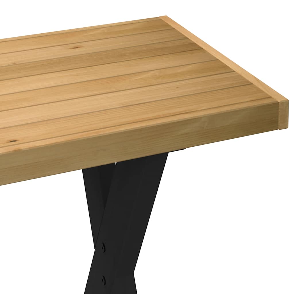 Scrivania NOAIN Gambe a Forma di X 120x50x75 cm Legno Massello - homemem39