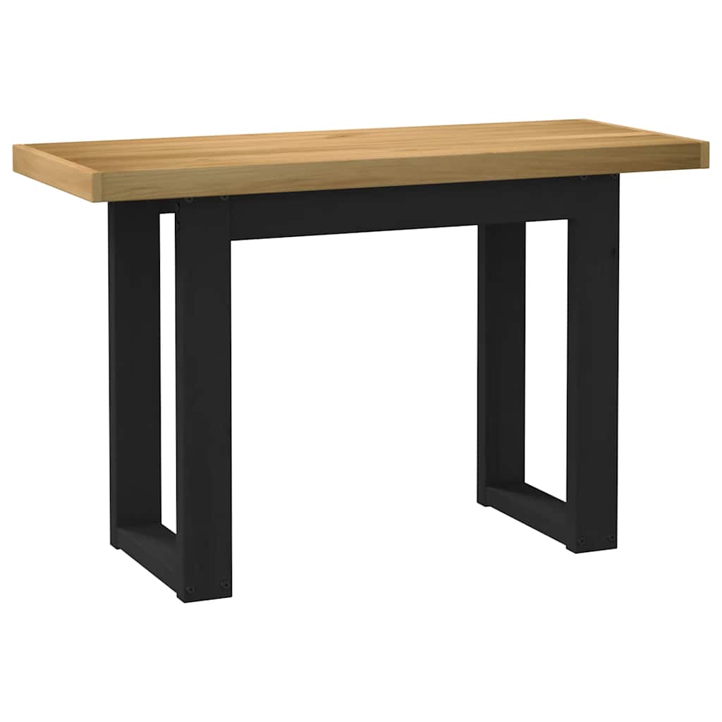 Scrivania NOAIN Gambe a Forma di U 120x50x75 cm Legno Massello - homemem39