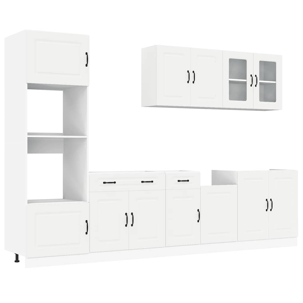 Set Mobili da Cucina 7 pz Kalmar Bianco Legno Multistrato | homemem39
