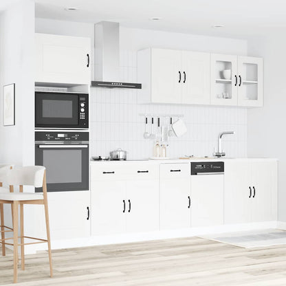 Set Mobili da Cucina 7 pz Kalmar Bianco Legno Multistrato | homemem39
