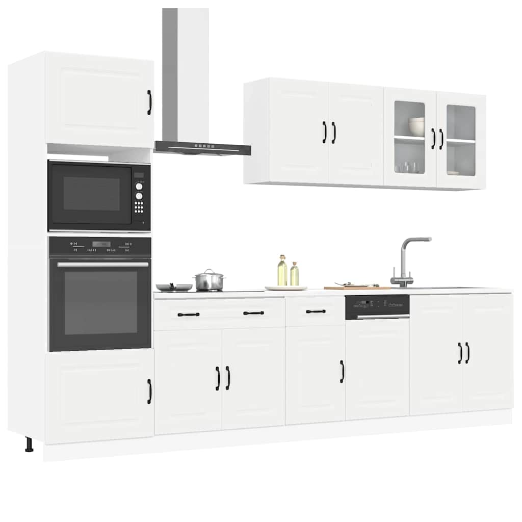 Set Mobili da Cucina 7 pz Kalmar Bianco Legno Multistrato | homemem39