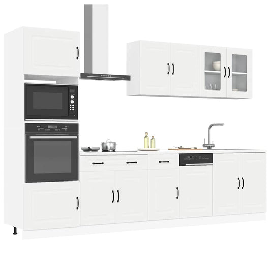 Set Mobili da Cucina 7 pz Kalmar Bianco Legno Multistrato | homemem39
