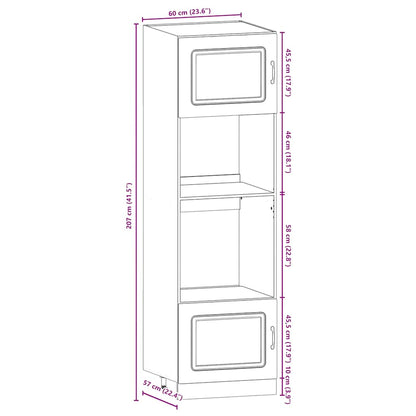 Set Mobili da Cucina 7 pz Kalmar Neri Legno Multistrato | homemem39
