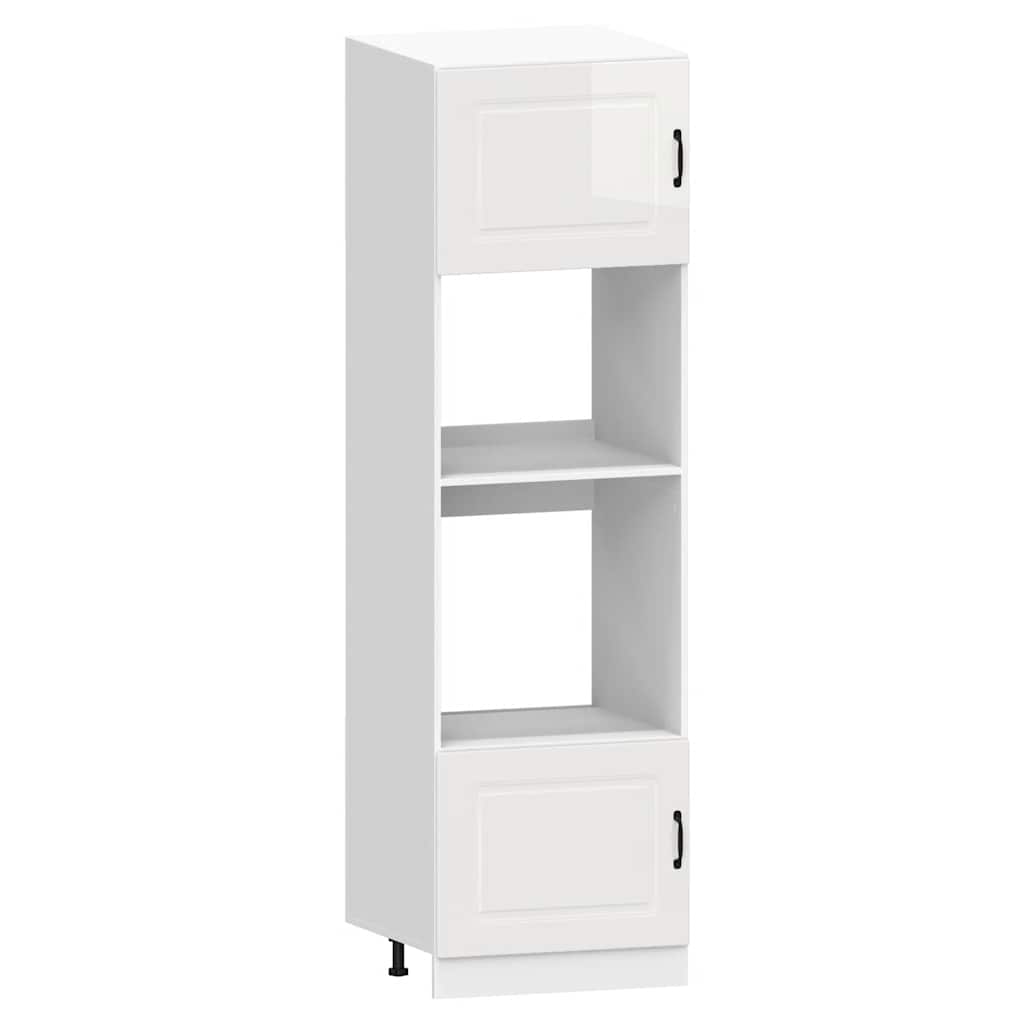 Set Mobili da Cucina 7 pz Kalmar Bianchi Lucido in Truciolato | homemem39