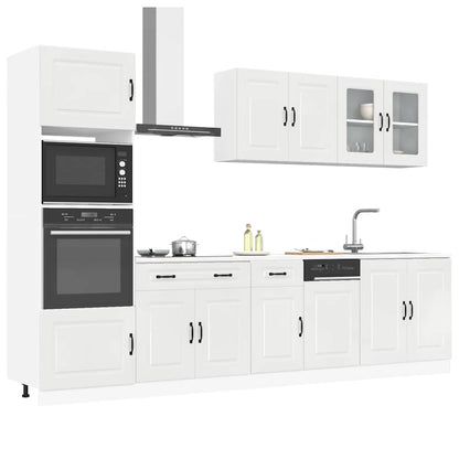 Set Mobili da Cucina 7 pz Kalmar Bianchi Lucido in Truciolato | homemem39