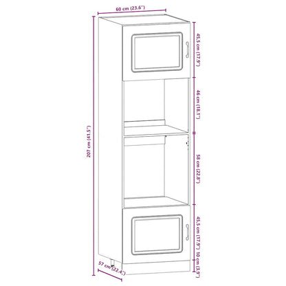 Set Mobili da Cucina 7 pz Kalmar Grigio Cemento in Truciolato | homemem39