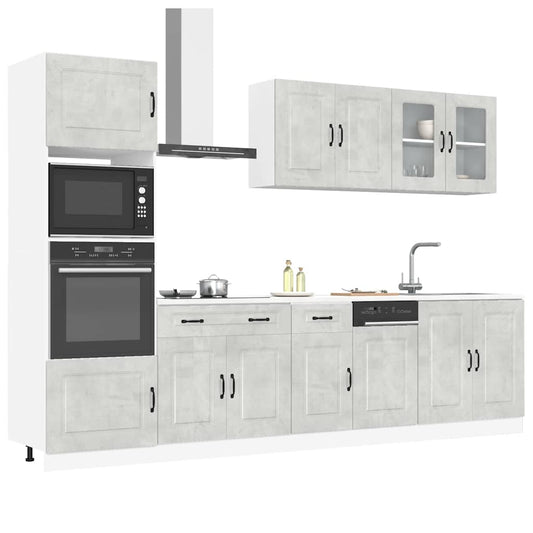 Set Mobili da Cucina 7 pz Kalmar Grigio Cemento in Truciolato | homemem39