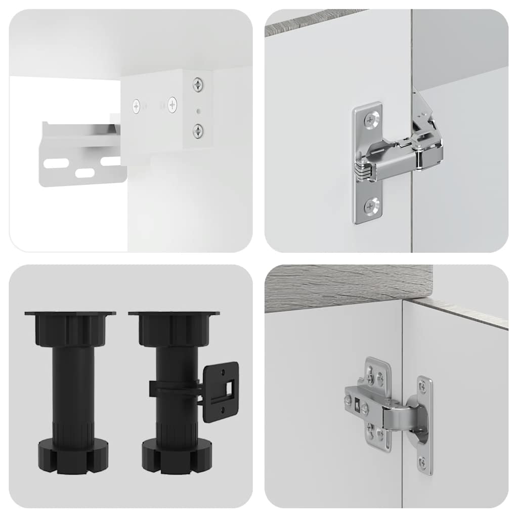 Set Mobili da Cucina 7 pz Kalmar Grigio Sonoma in Truciolato - homemem39