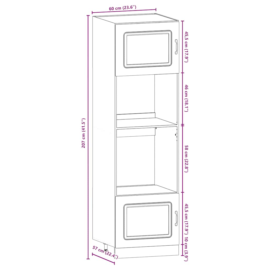 Set Mobili da Cucina 7 pz Kalmar Grigio Sonoma in Truciolato | homemem39