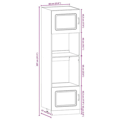Set Mobili da Cucina 7 pz Kalmar Grigio Sonoma in Truciolato | homemem39