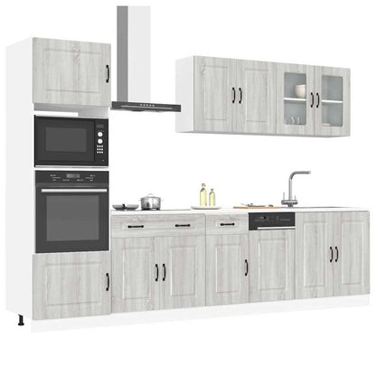 Set Mobili da Cucina 7 pz Kalmar Grigio Sonoma in Truciolato | homemem39