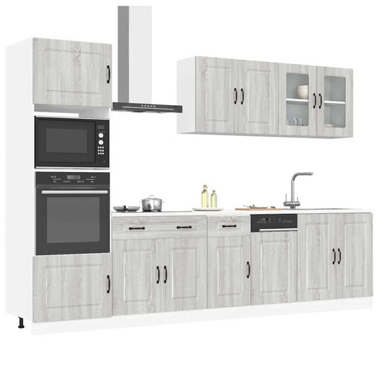 Set Mobili da Cucina 7 pz Kalmar Grigio Sonoma in Truciolato | homemem39