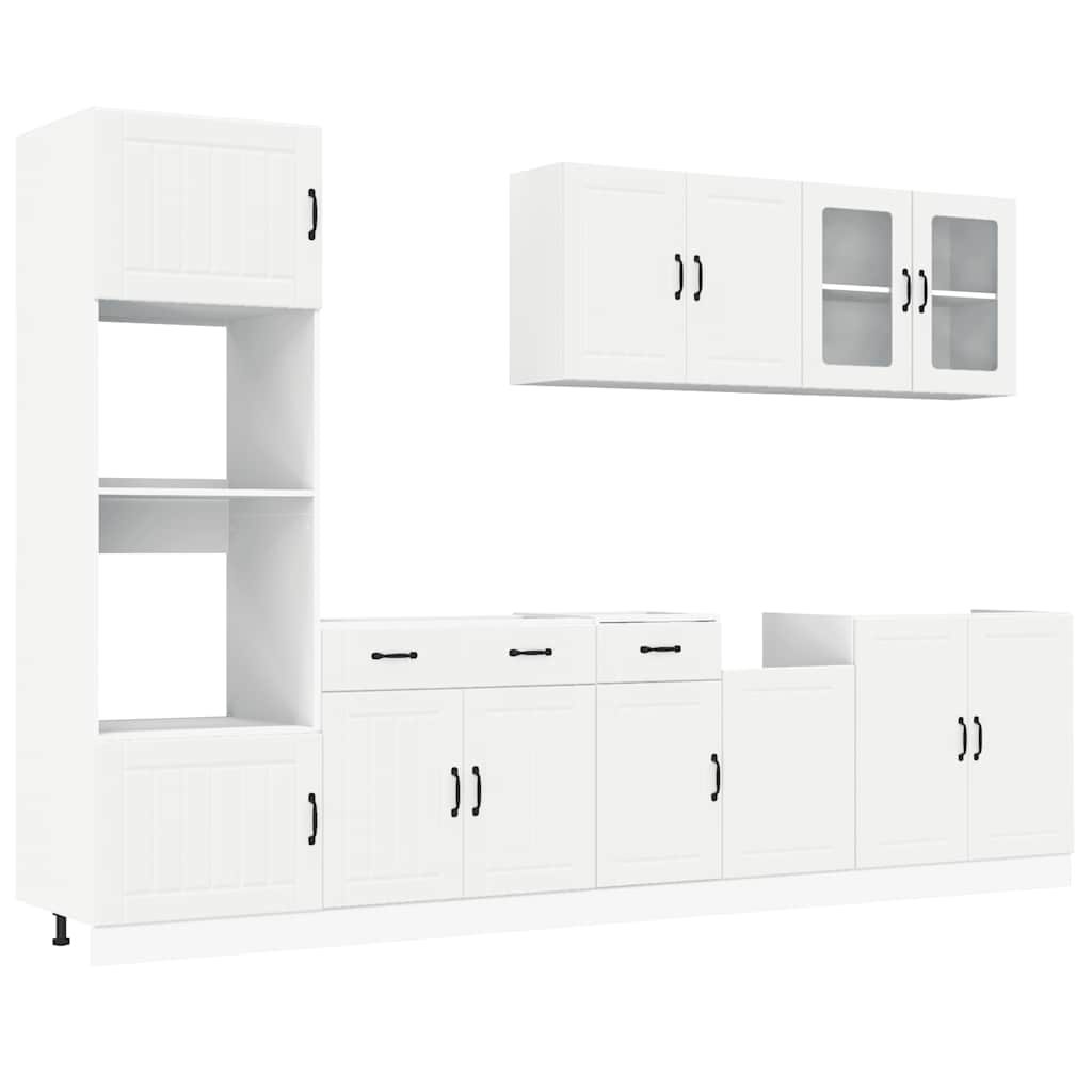 Set Mobili da Cucina 7 pz Kalmar Bianco Legno Multistrato | homemem39