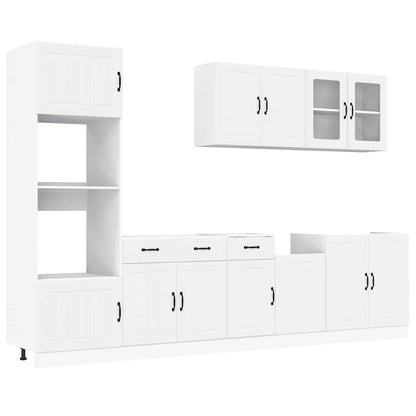 Set Mobili da Cucina 7 pz Kalmar Bianco Legno Multistrato | homemem39