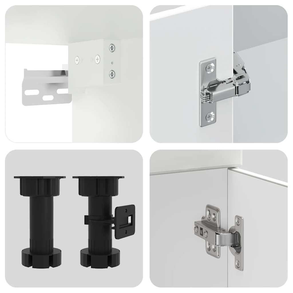 Set Mobili da Cucina 7 pz Kalmar Bianco Legno Multistrato | homemem39