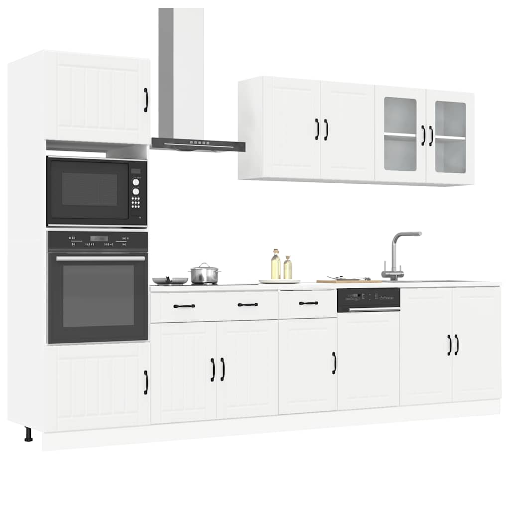 Set Mobili da Cucina 7 pz Kalmar Bianco Legno Multistrato | homemem39