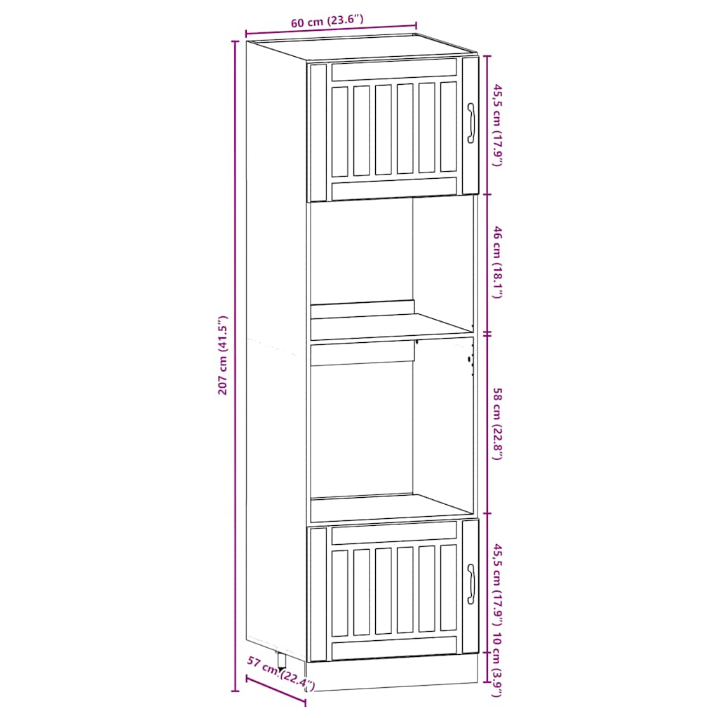 Set Mobili da Cucina 7 pz Kalmar Neri Legno Multistrato | homemem39