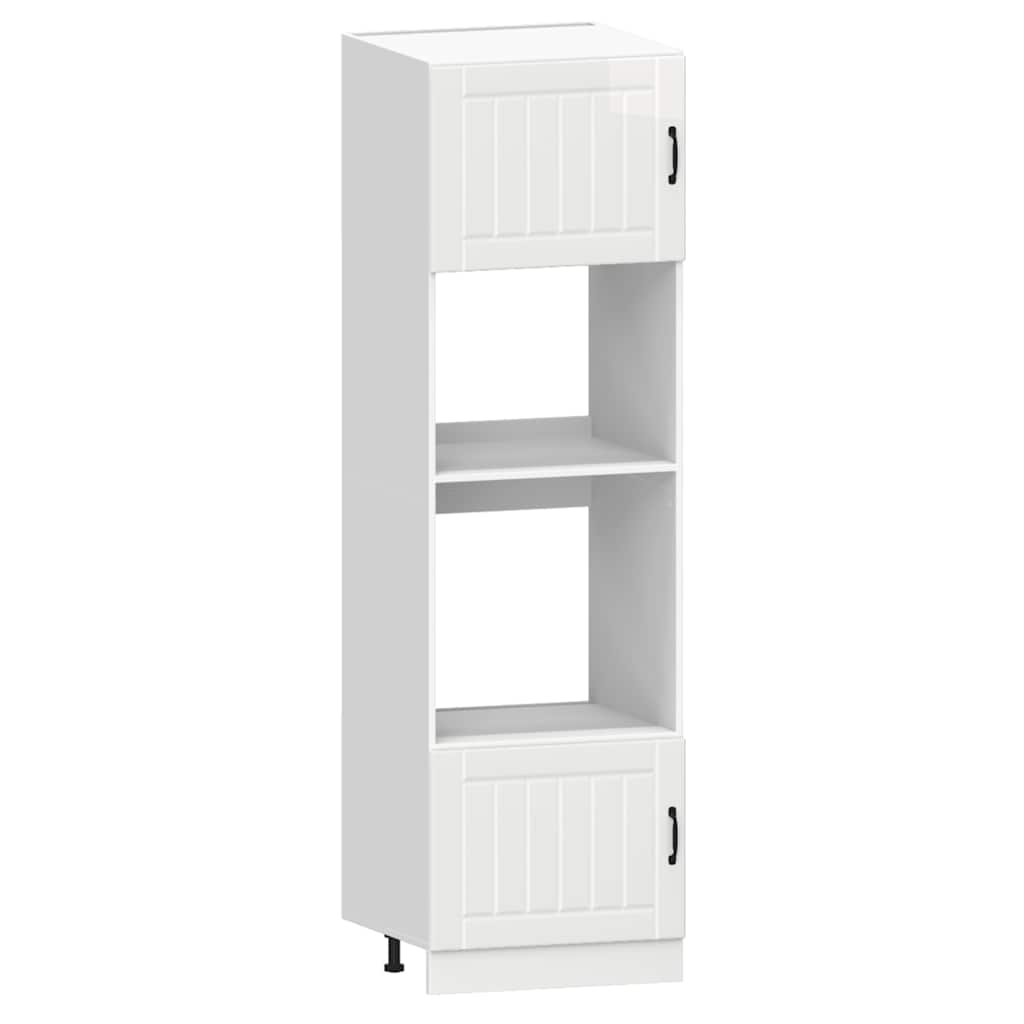 Set Mobili da Cucina 7 pz Kalmar Bianchi Lucido in Truciolato - homemem39