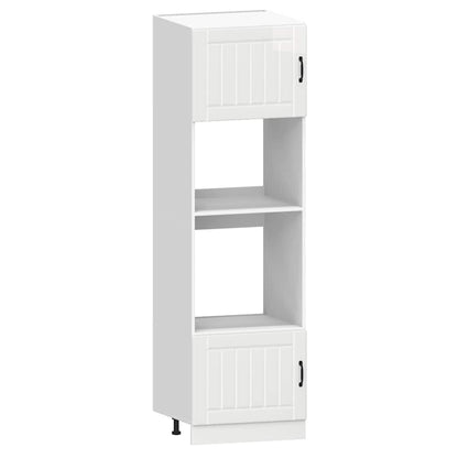 Set Mobili da Cucina 7 pz Kalmar Bianchi Lucido in Truciolato - homemem39