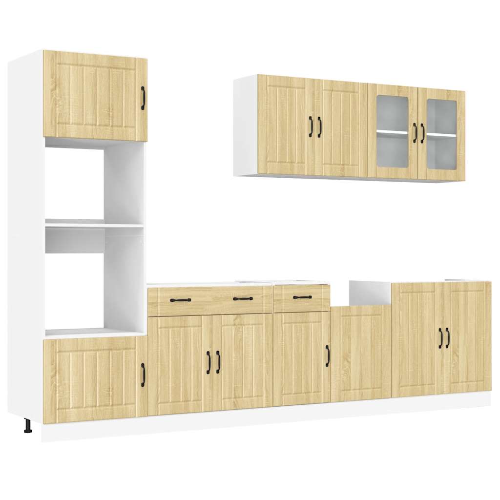 Set Mobili da Cucina 7 pz Lucca Rovere Sonoma in Truciolato | homemem39