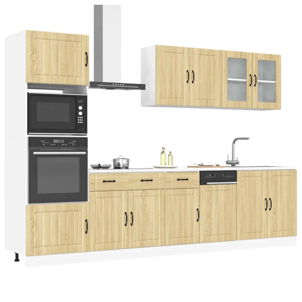 Set Mobili da Cucina 7 pz Lucca Rovere Sonoma in Truciolato | homemem39