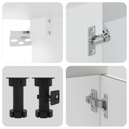 Set Mobili da Cucina 7 pz Lucca Grigio Cemento in Truciolato | homemem39