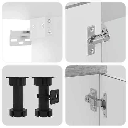 Set Mobili da Cucina 7 pz Kalmar Grigio Sonoma in Truciolato | homemem39