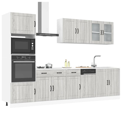 Set Mobili da Cucina 7 pz Kalmar Grigio Sonoma in Truciolato | homemem39