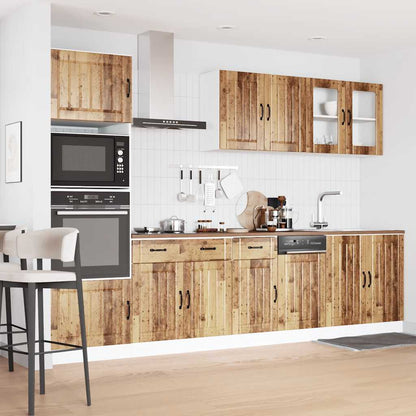 Set Mobili da Cucina 7 pz Kalmar Legno Vecchio in Truciolato | homemem39