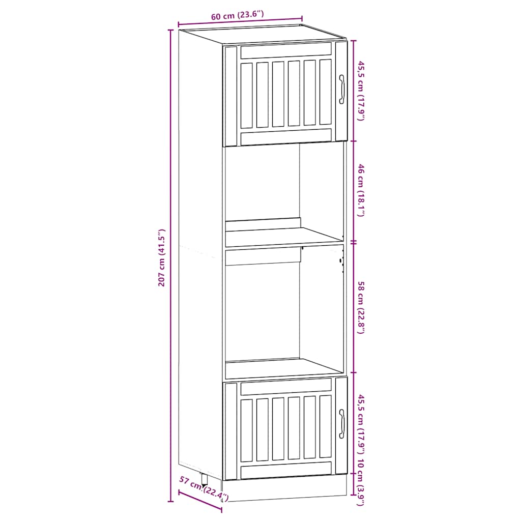 Set Mobili da Cucina 7 pz Kalmar Legno Vecchio in Truciolato | homemem39