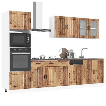 Set Mobili da Cucina 7 pz Kalmar Legno Vecchio in Truciolato | homemem39