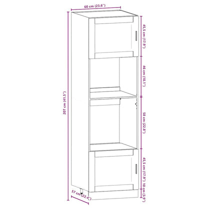 Set Mobili da Cucina 7 pz Kalmar Rovere Fumo Legno Multistrato | homemem39