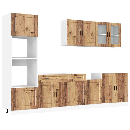 Set Mobili da Cucina 7 pz Porto Legno Vecchio in Truciolato | homemem39