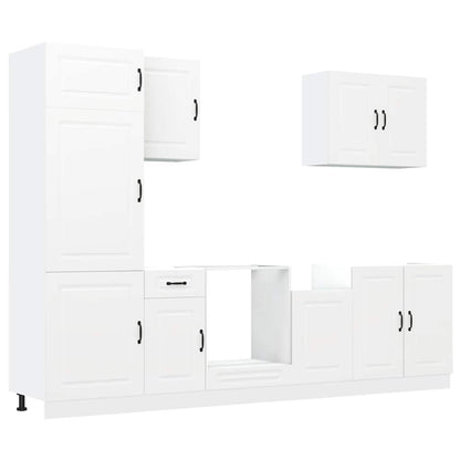 Set Mobili da Cucina 7 pz Kalmar Bianco Legno Multistrato | homemem39