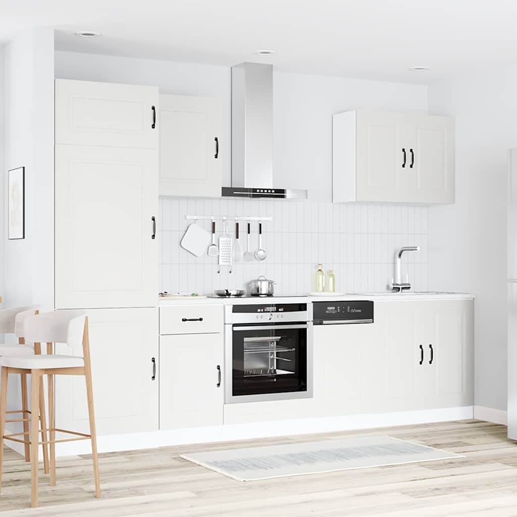 Set Mobili da Cucina 7 pz Kalmar Bianco Legno Multistrato | homemem39