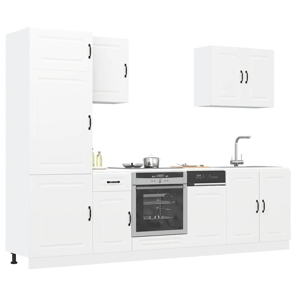 Set Mobili da Cucina 7 pz Kalmar Bianco Legno Multistrato | homemem39
