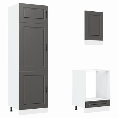 Set Mobili da Cucina 7 pz Kalmar Neri Legno Multistrato | homemem39