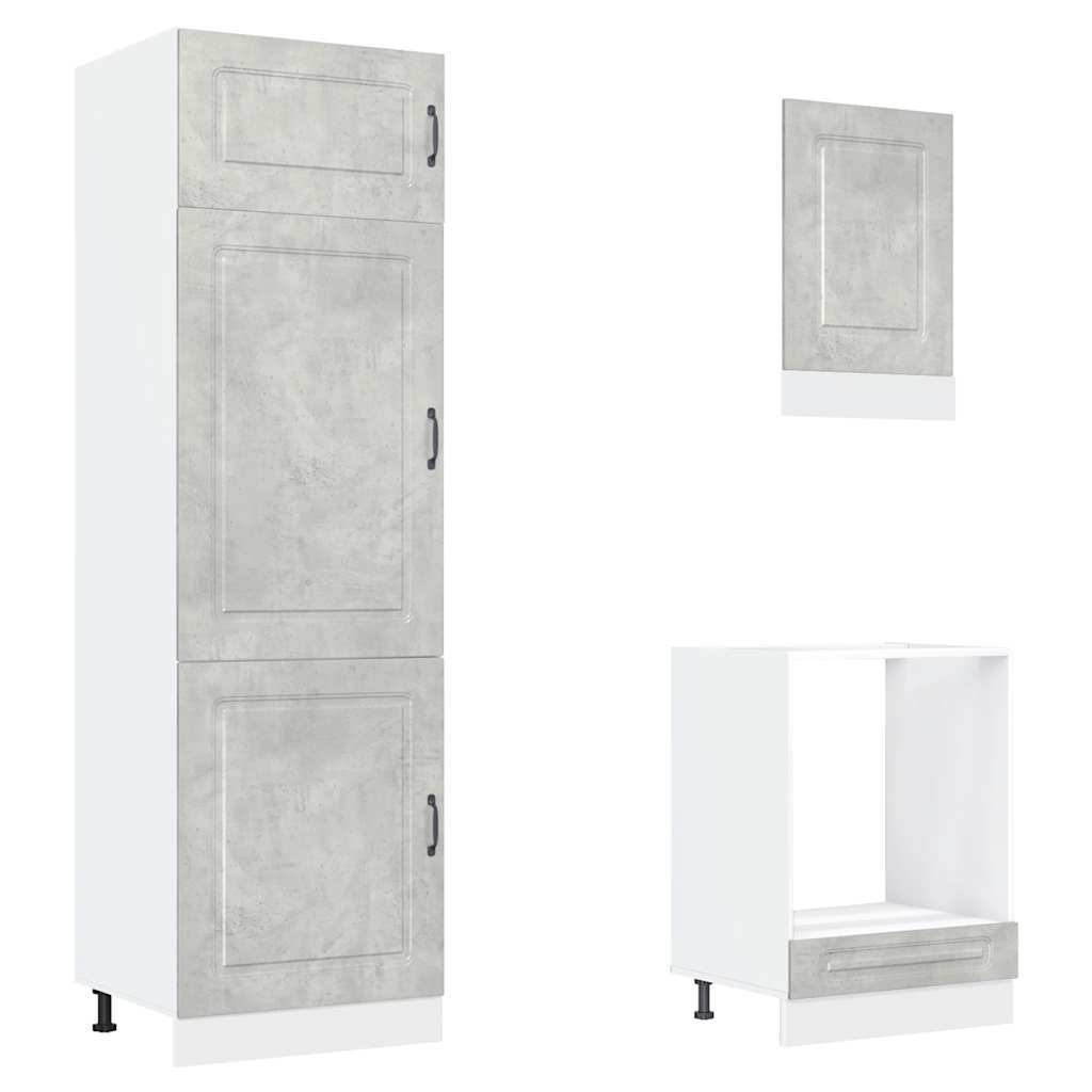 Set Mobili da Cucina 7 pz Kalmar Grigio Cemento in Truciolato | homemem39