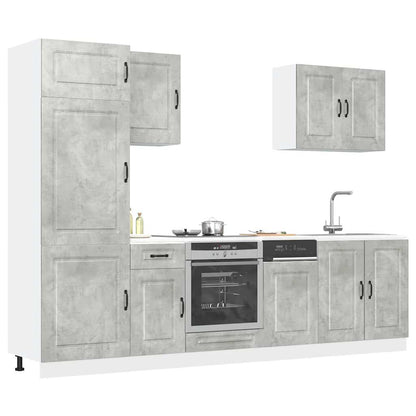 Set Mobili da Cucina 7 pz Kalmar Grigio Cemento in Truciolato | homemem39