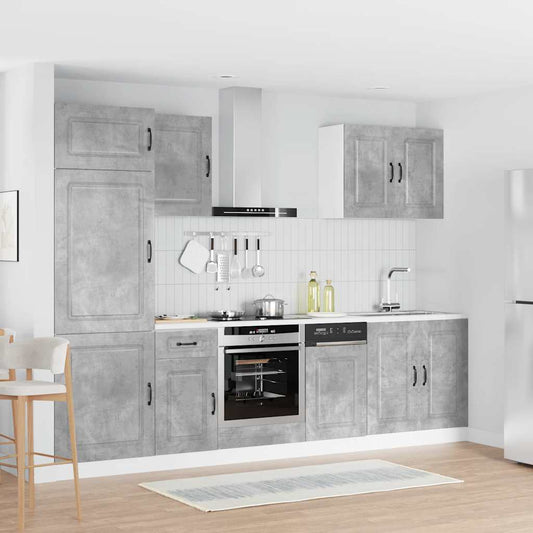 Set Mobili da Cucina 7 pz Kalmar Grigio Cemento in Truciolato