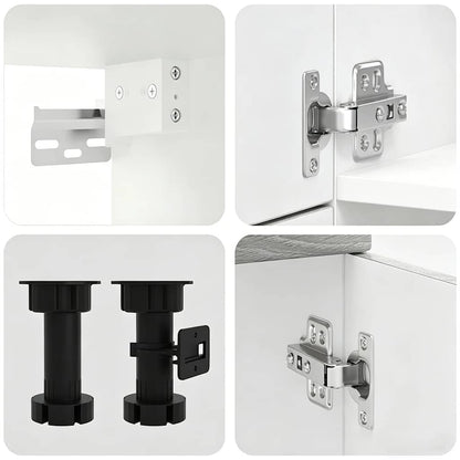Set Mobili da Cucina 7 pz Kalmar Grigio Sonoma in Truciolato