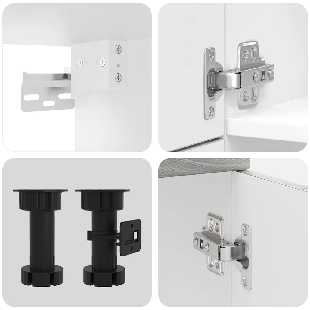 Set Mobili da Cucina 7 pz Kalmar Grigio Sonoma in Truciolato - homemem39