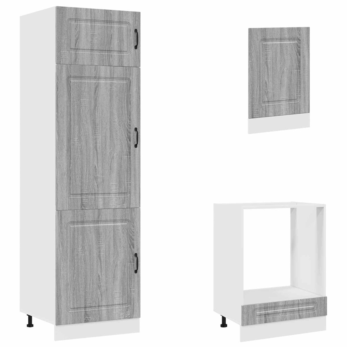 Set Mobili da Cucina 7 pz Kalmar Grigio Sonoma in Truciolato