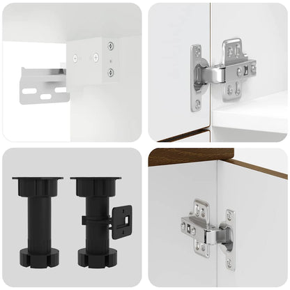Set Mobili da Cucina 7 pz Kalmar Rovere Marrone in Truciolato | homemem39