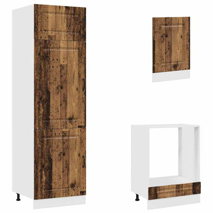 Set Mobili da Cucina 7 pz Kalmar Legno Vecchio in Truciolato