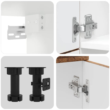 Set Mobili da Cucina 7 pz Kalmar Legno Vecchio in Truciolato