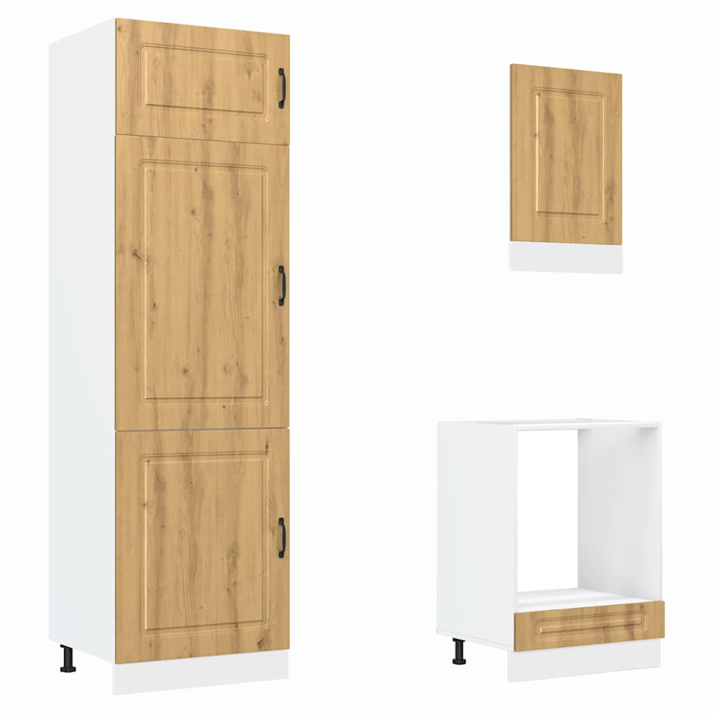 Set Mobili da Cucina 7 pz Kalmar Rovere Artigianale Truciolato | homemem39