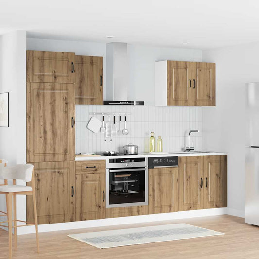 Set Mobili da Cucina 7 pz Kalmar Rovere Artigianale Truciolato