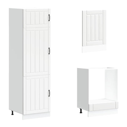 Set Mobili da Cucina 7 pz Lucca Bianco Legno Multistrato | homemem39