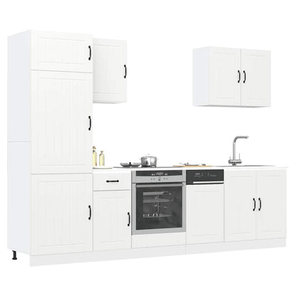 Set Mobili da Cucina 7 pz Lucca Bianco Legno Multistrato | homemem39